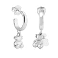 Arracada Inspirada Osos 1:1 Oso Doble Plata .925 con Baño de Rodio