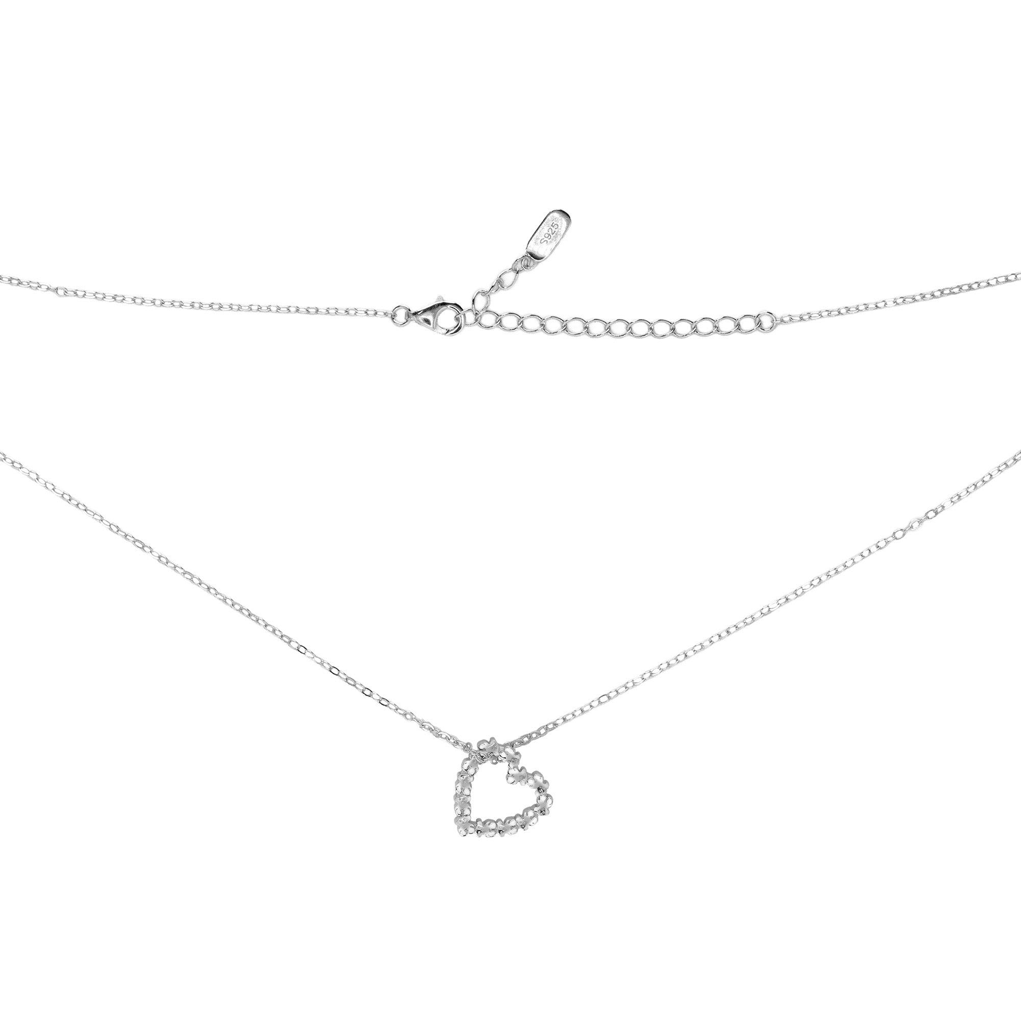 Collar Osos 1:1 Corazón de Osos Plata .925 con Rodio