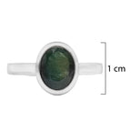 Anillo Piedras Preciosas Heated zafiro, Plata .925 con Baño de Rodio