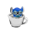 Charm Inspirado Pan 1:1 Stitch en Taza, Plata .925