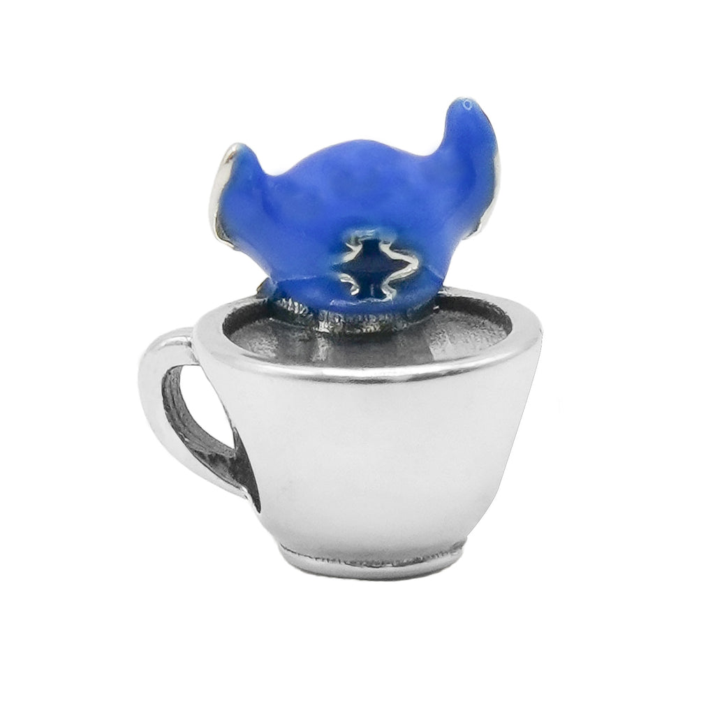 Charm Inspirado Pan 1:1 Stitch en Taza, Plata .925