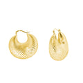 Arracada Filigrana Oval Bolsita Colección Esencia Plata .925 con Baño de Oro 18K