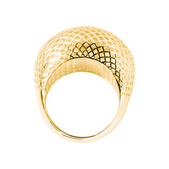 Anillo Filigrana Bombeado Red Colección Esencia Plata .925 con Baño de Oro 18K