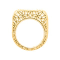 Anillo Filigrana Cuadrado Floral Colección Esencia Plata .925 con Baño de Oro 18k