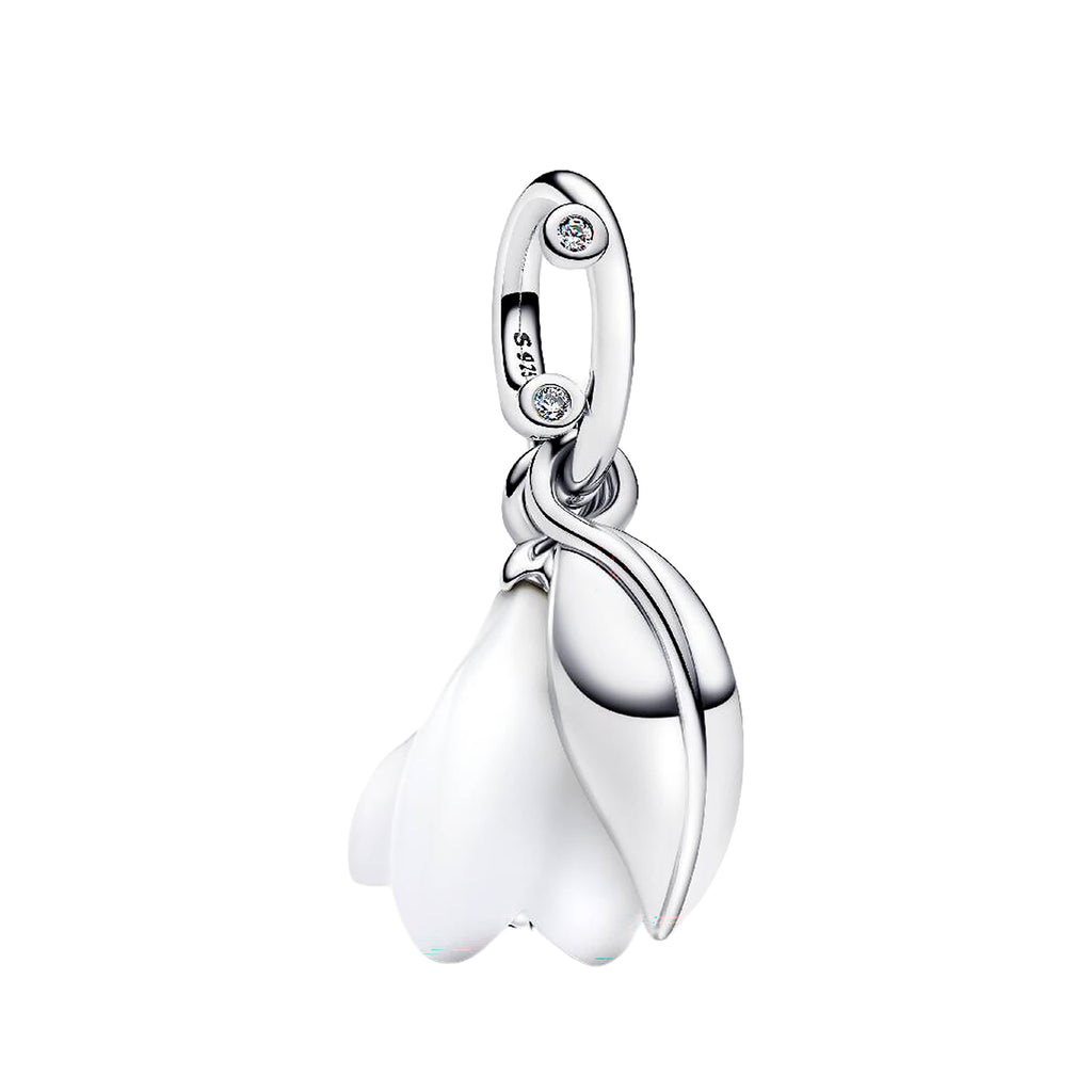 Charm Inspirado Pan 1:1 Tulipan Blanco, Plata .925