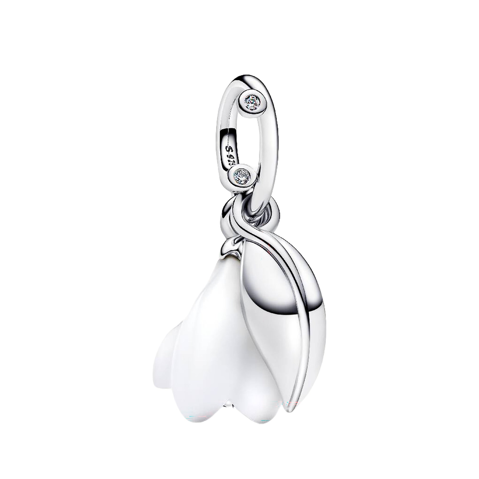 Charm Inspirado Pan 1:1 Tulipan Blanco, Plata .925