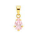Dije Gota Circonia Rosa de 1.5cm Oro 10K