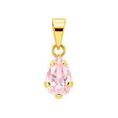 Dije Gota Circonia Rosa de 1.5cm Oro 10K