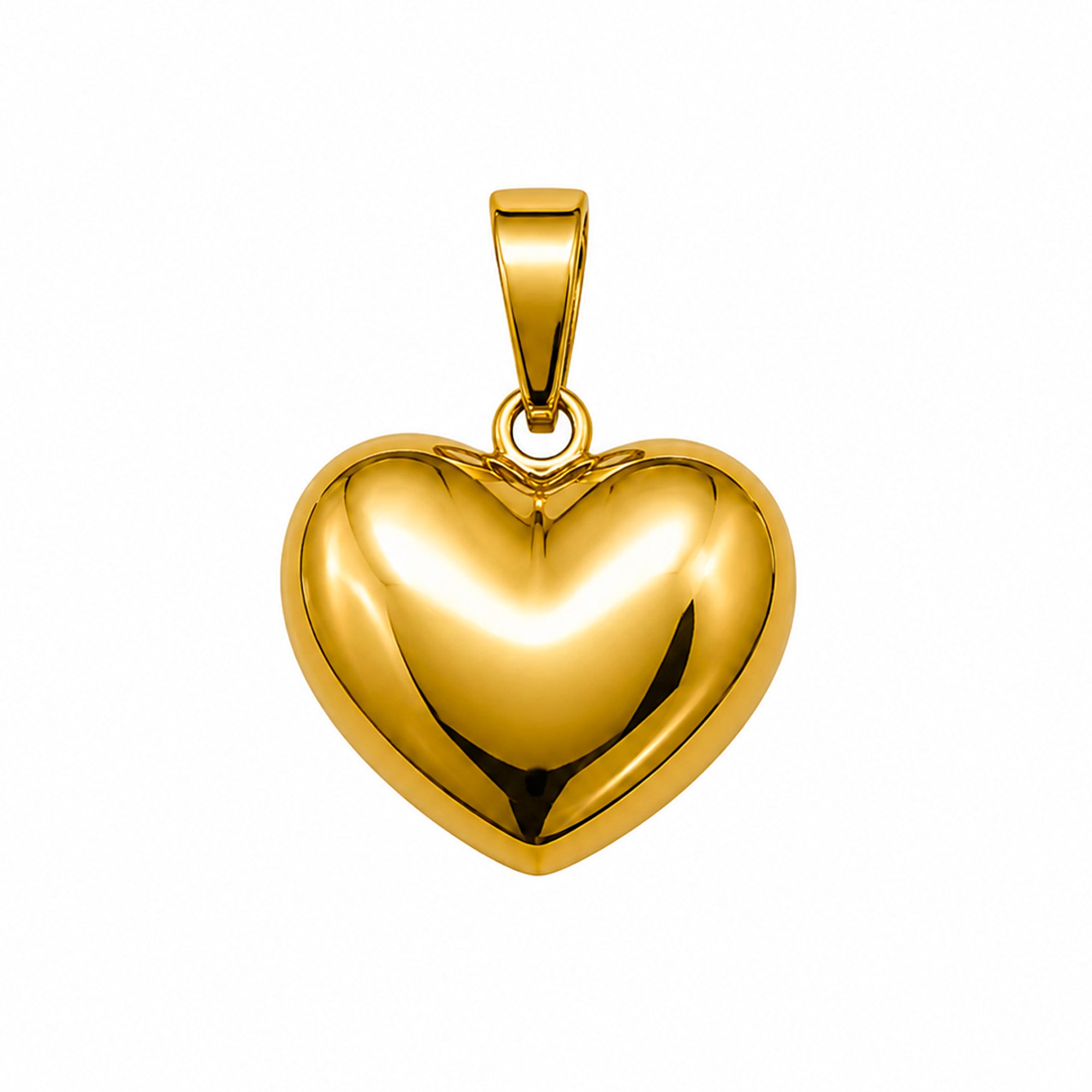 Dije Corazón Bombeado de 1.8cm Oro 10K