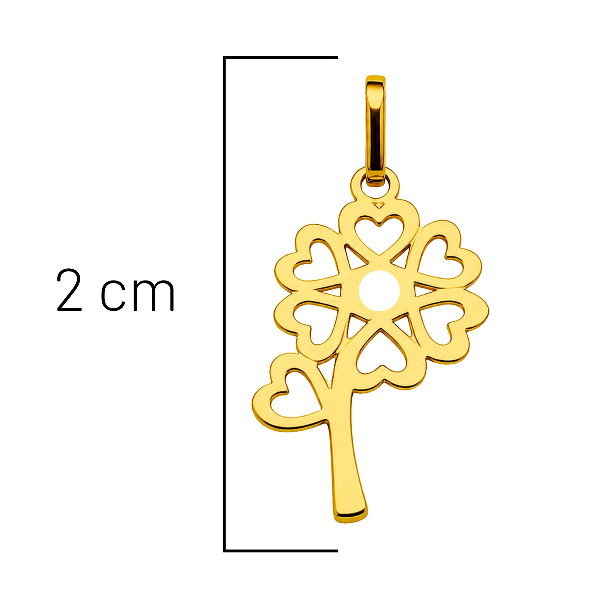Dije Flor de Corazones Oro 10K