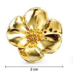 Anillo Flor Sakura Grande Colección Florecer Plata .925 con Baño de Oro