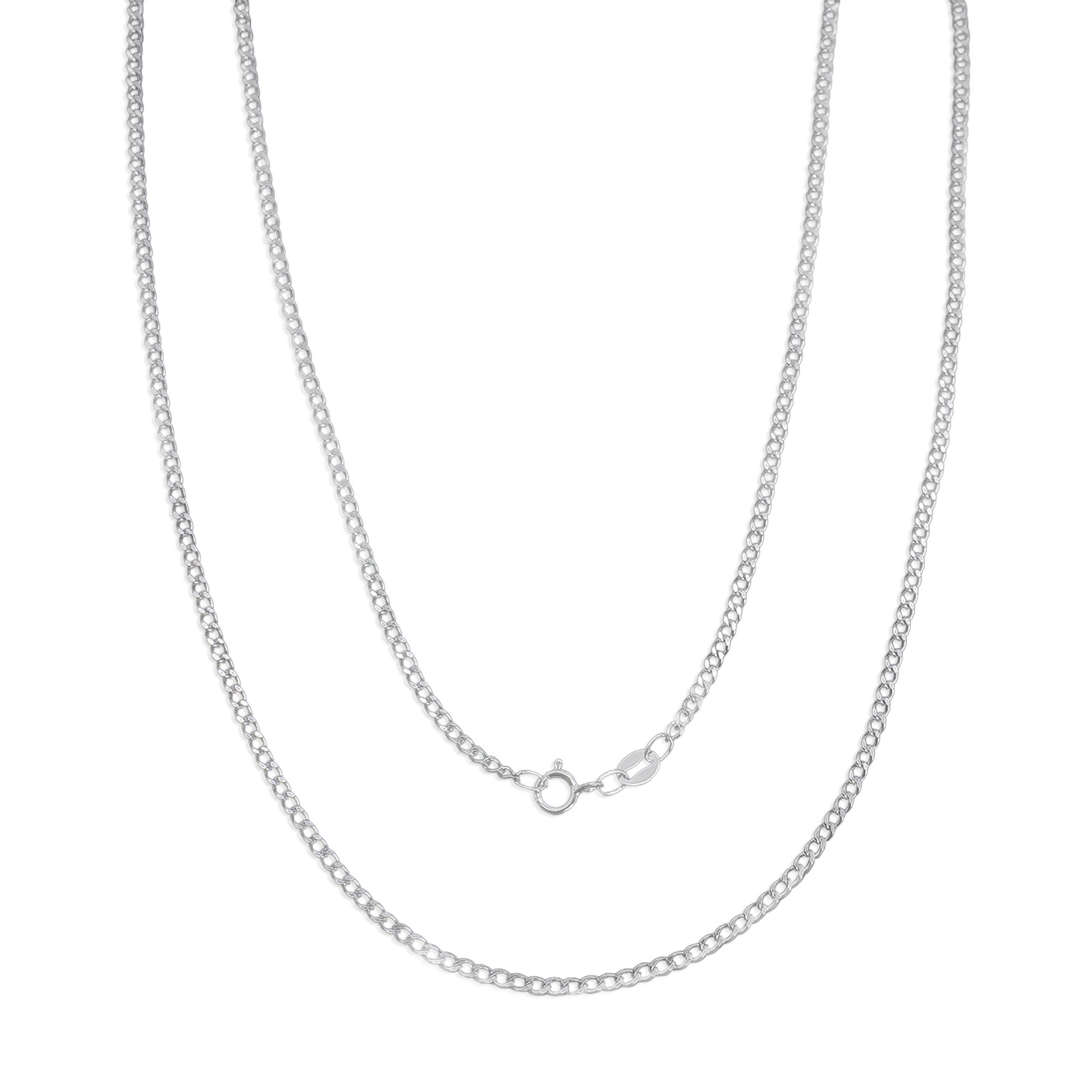 Cadena Cubana 2mm Abierta Plata .925