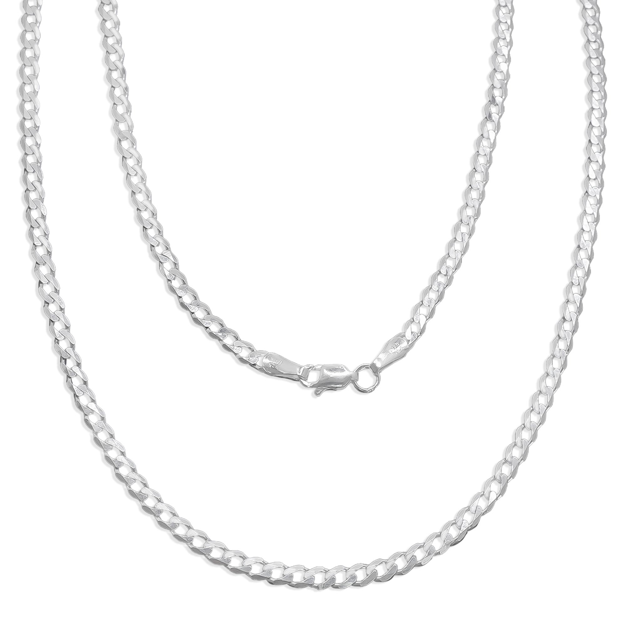 Cadena Cubana 4.5mm Cerrada Plata .925