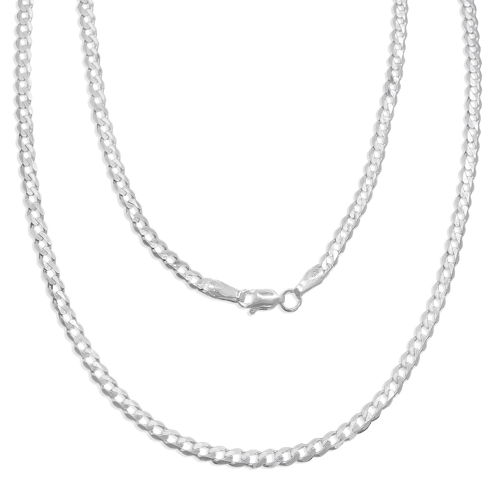 Cadena Cubana 4.5mm Cerrada Plata .925