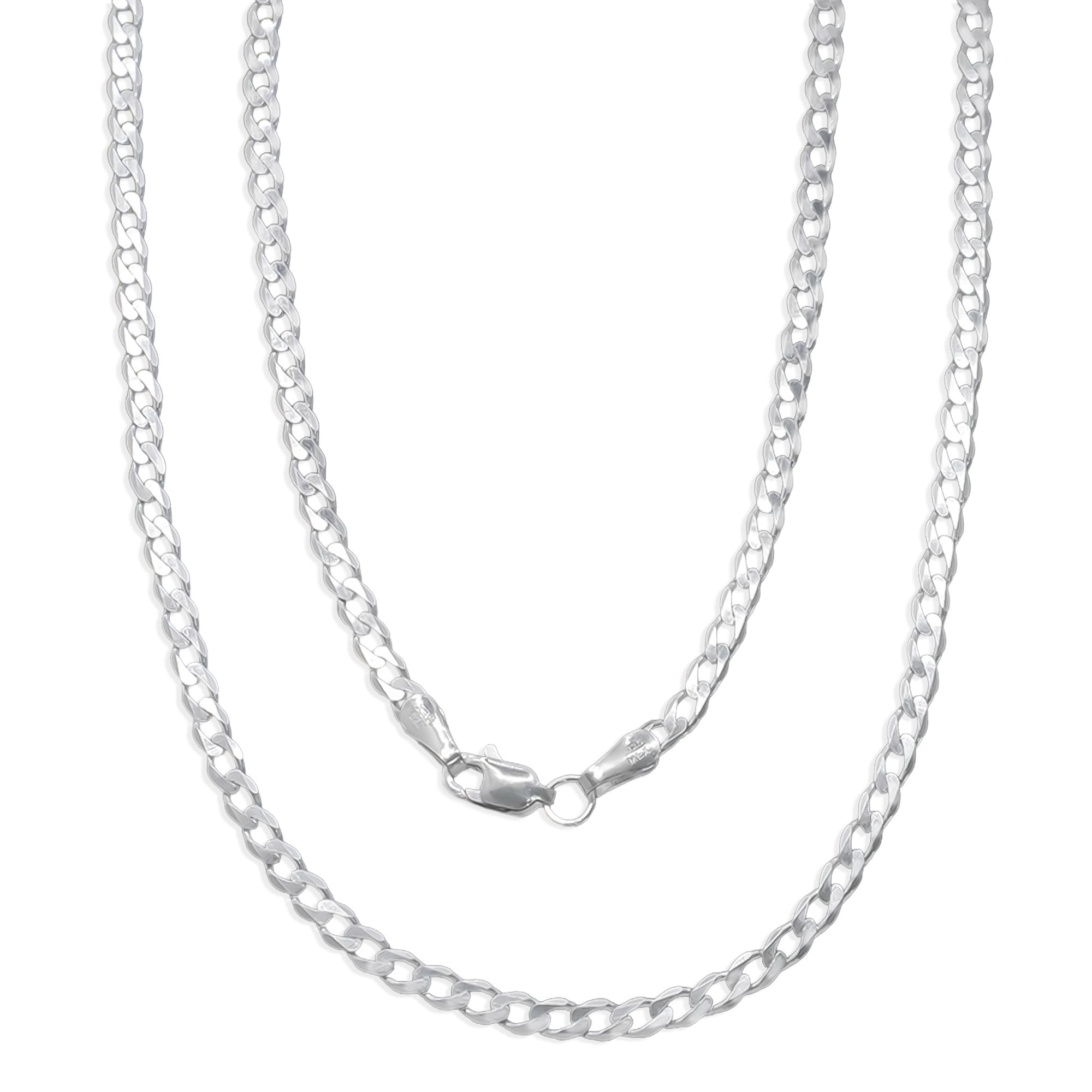 Cadena Cubana 5mm Abierta Plata .925