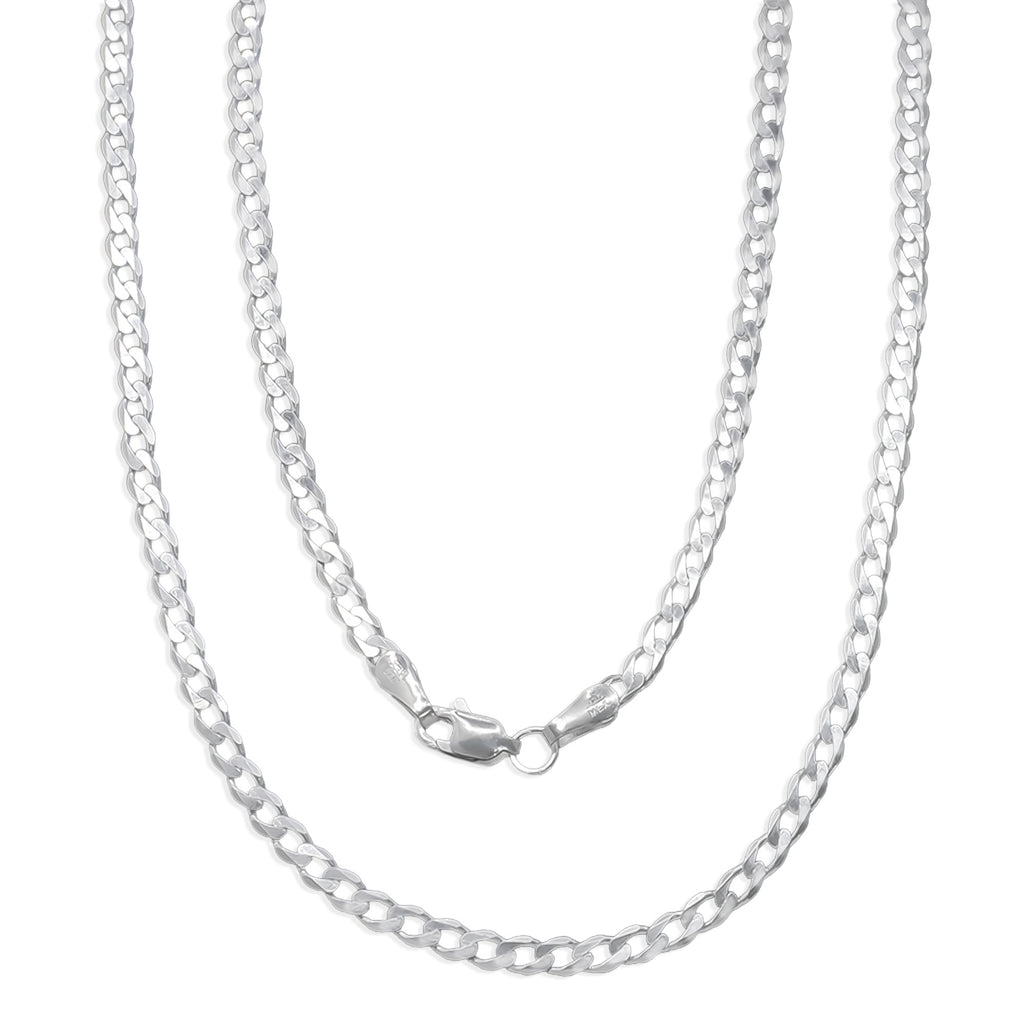 Cadena Cubana 5mm Abierta Plata .925