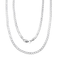 Cadena Cubana 5mm Abierta Plata .925