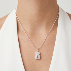 Dije Inspirado Oso Bombeado Plata .925