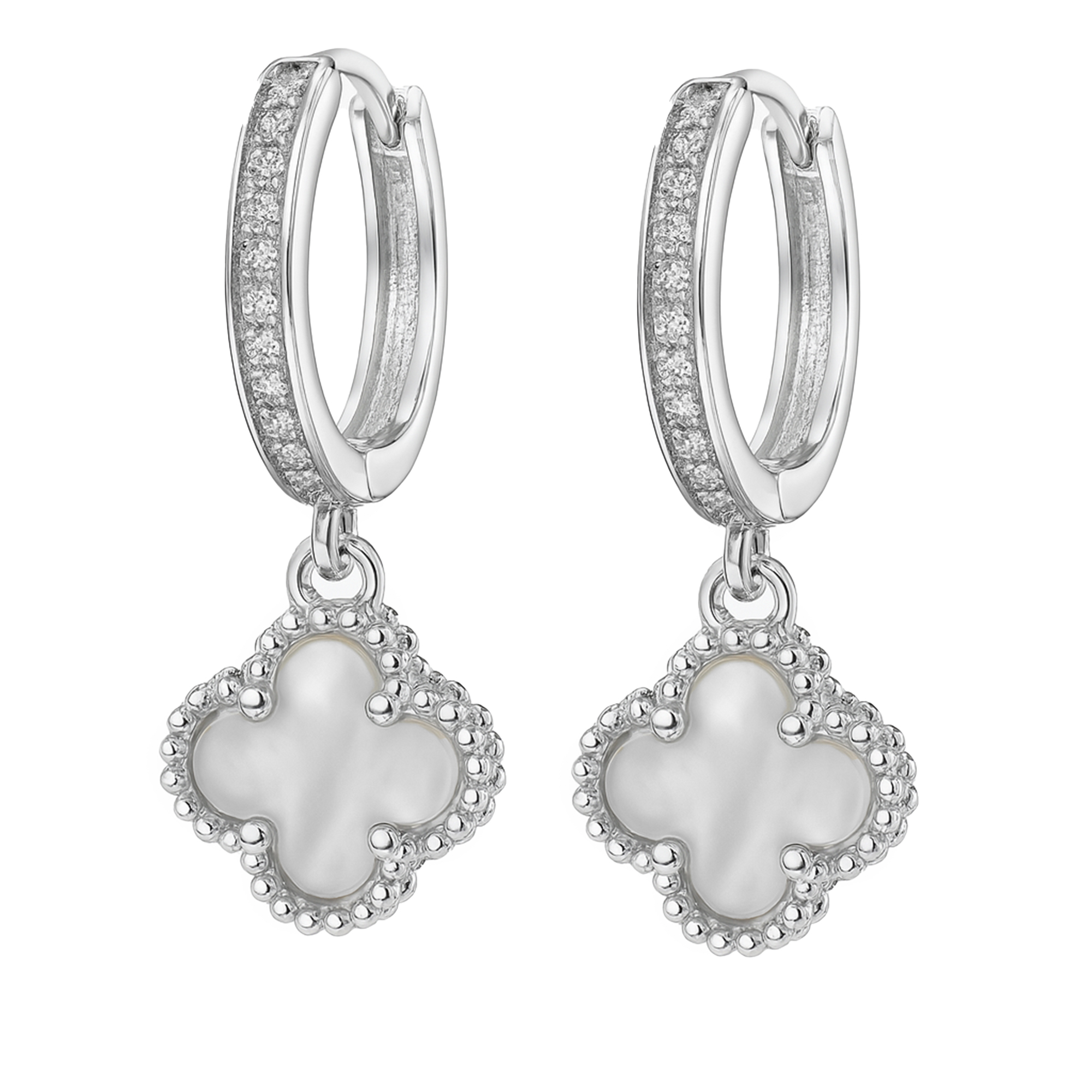 Hugguies Inspirados V Cleef Plata .925 con Rodio