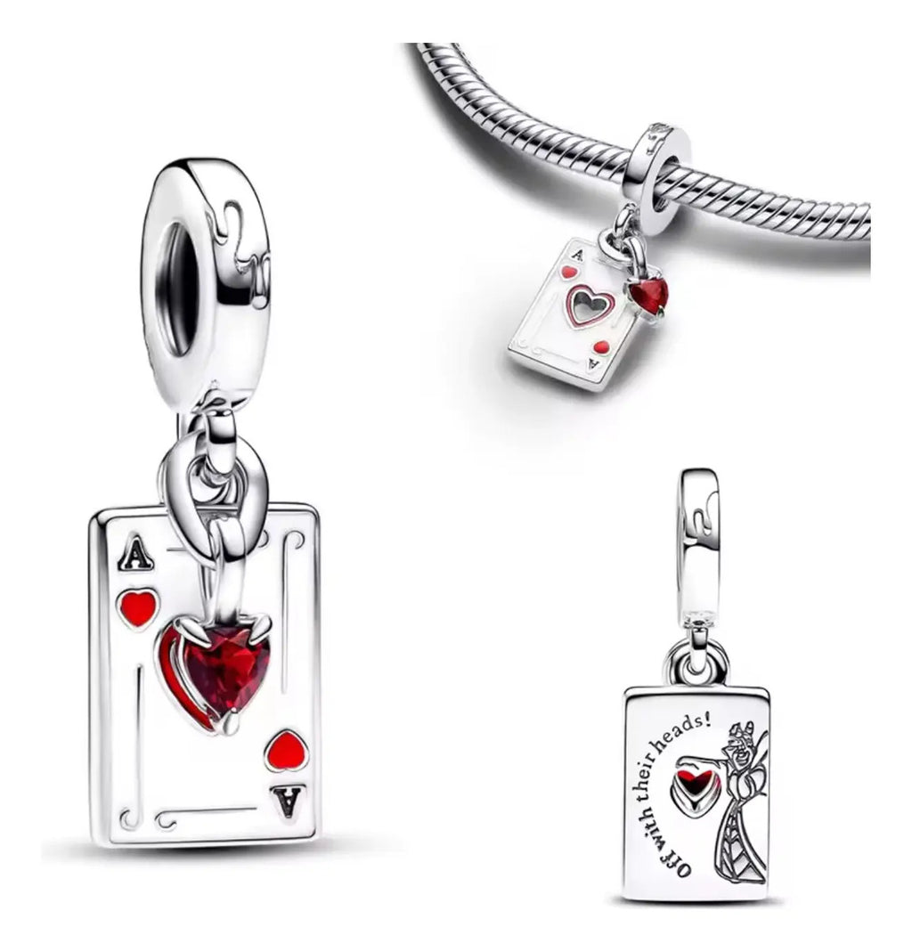 Charm Inspirado Pan 1:1 Reina de Corazones Plata .925