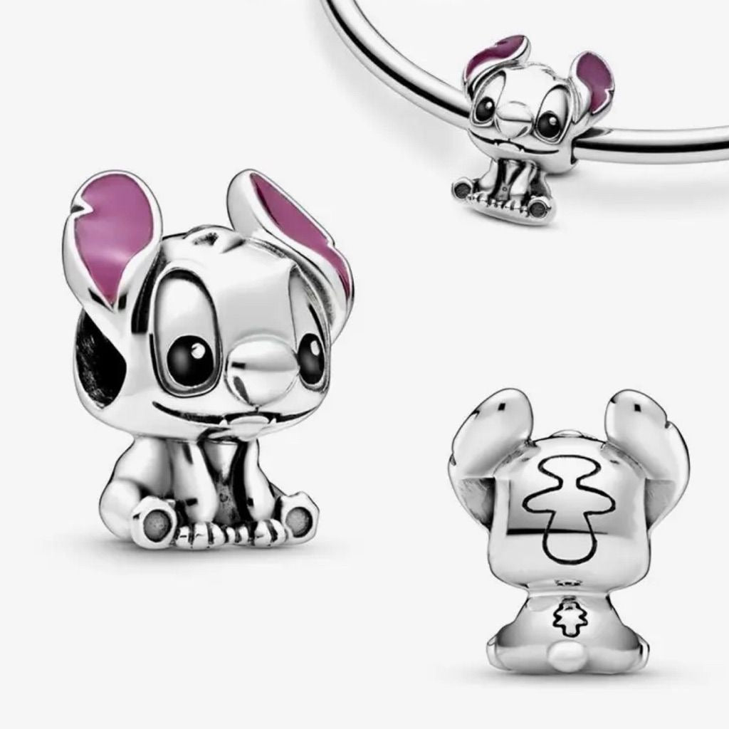 Charm Inspirado Pan 1:1 Stitch Plateado, Plata .925