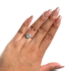 Anillo Inspirado Pan 1.1 Corazón Circonia Anilleta Lisa Plata .925