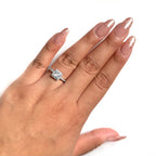 Anillo Inspirado Pan 1.1 Circonia Cuadrada con Micro Circonias Plata .925