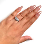 Anillo Inspirado 1.1 Pan 3 Circonias Ovaladas Plata .925