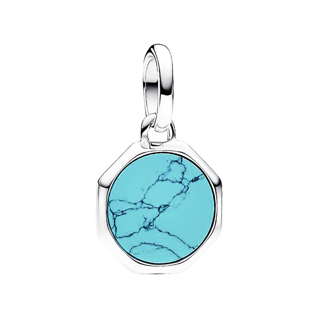 Charm Inspirado Pan 1:1 Turquesa Kidman para Pulsera, Plata .925