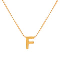 Collar Letra F Plata .925 con Baño de Oro 18K