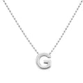 Collar Letra G Plata .925 con Baño de Rodio