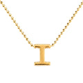 Collar Letra I Plata .925 con Baño de Oro 18K