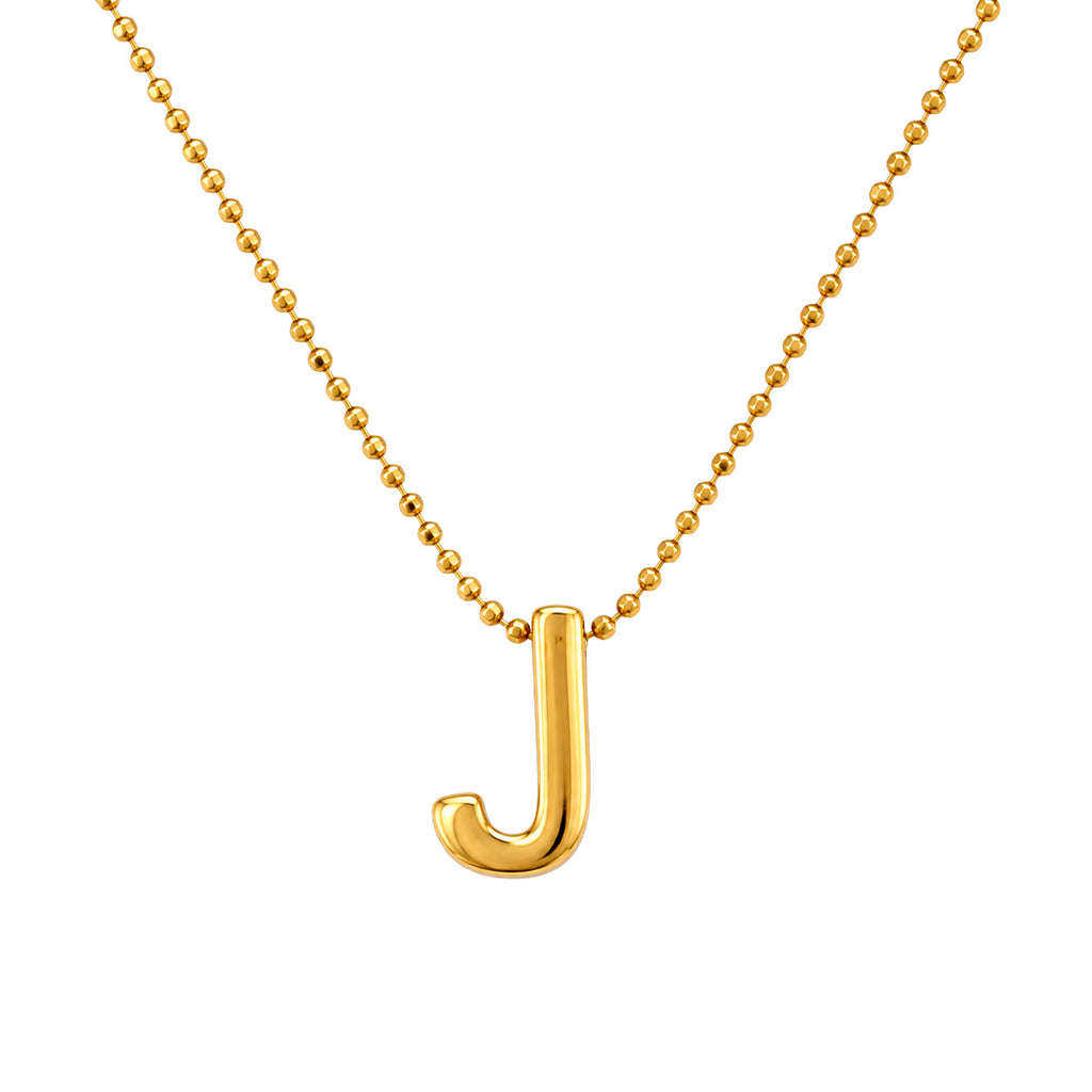 Collar Letra J Plata .925 con Baño de Oro 18K