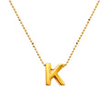 Collar Letra K Plata .925 con Baño de Oro 18K