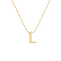 Collar Letra L Plata .925 con Baño de Oro 18K
