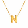 Collar Letra N Plata .925 con Baño de Oro 18K