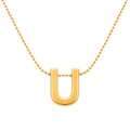 Collar Letra U Plata .925 con Baño de Oro 18K