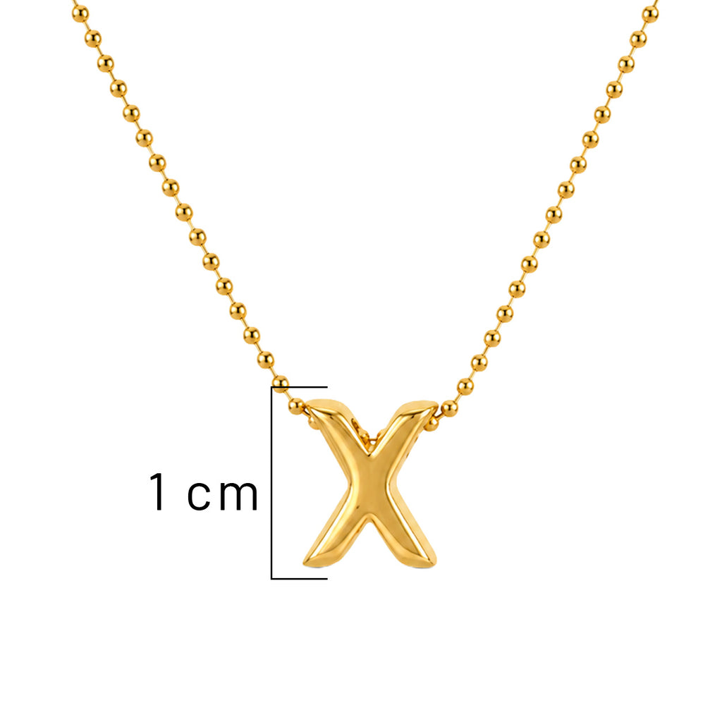 Collar Letra X Plata .925 con Baño de Oro 18K