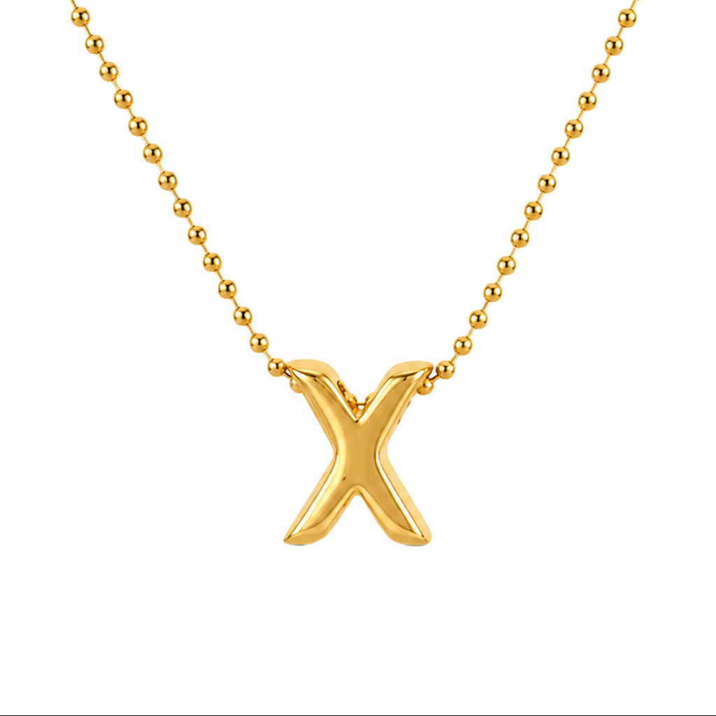 Collar Letra X Plata .925 con Baño de Oro 18K