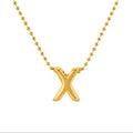 Collar Letra X Plata .925 con Baño de Oro 18K