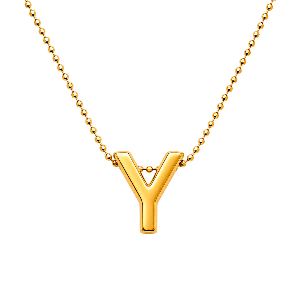 Collar Letra Y Plata .925 con Baño de Oro 18K