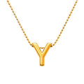 Collar Letra Y Plata .925 con Baño de Oro 18K