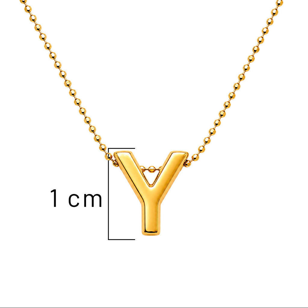 Collar Letra Y Plata .925 con Baño de Oro 18K