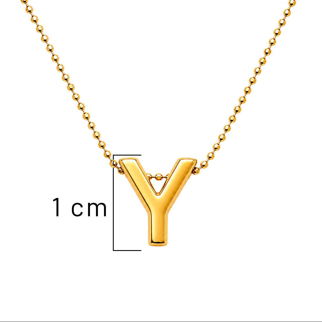 Collar Letra Y Plata .925 con Baño de Oro 18K