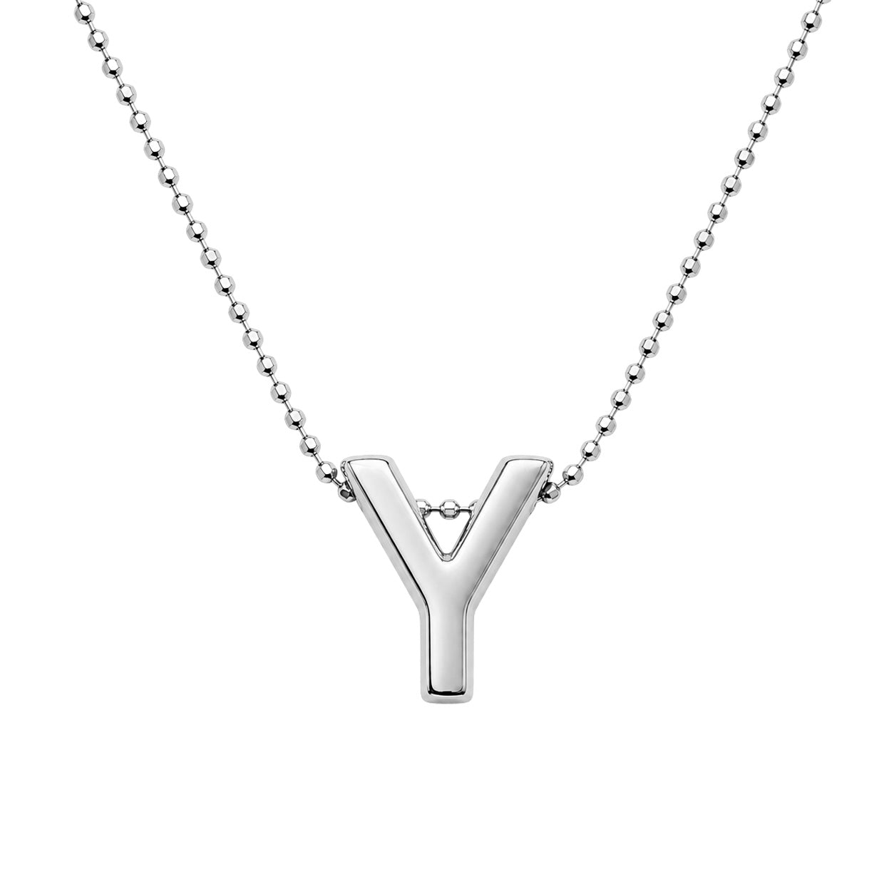 Collar Letra Y Plata .925 con Baño de Rodio