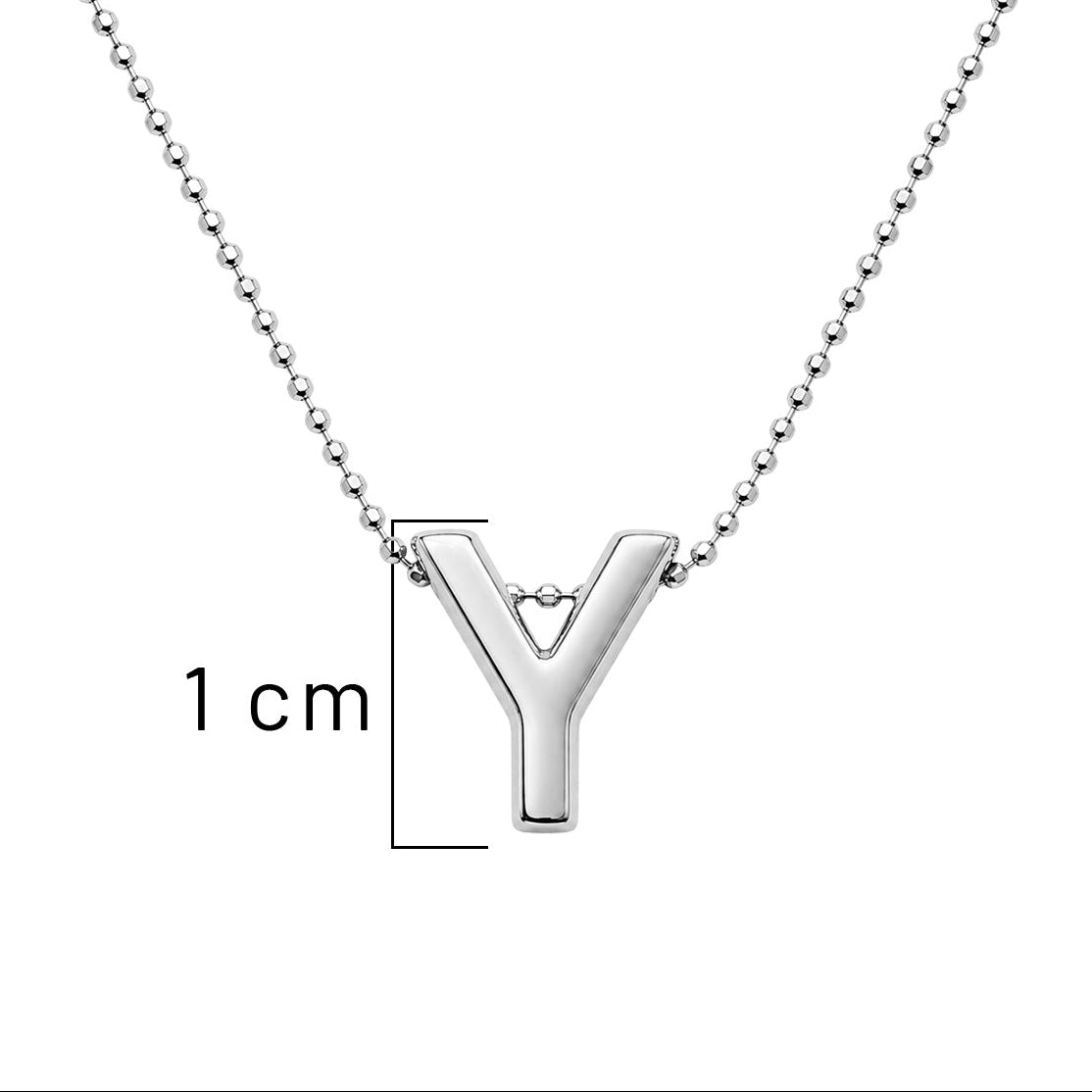 Collar Letra Y Plata .925 con Baño de Rodio