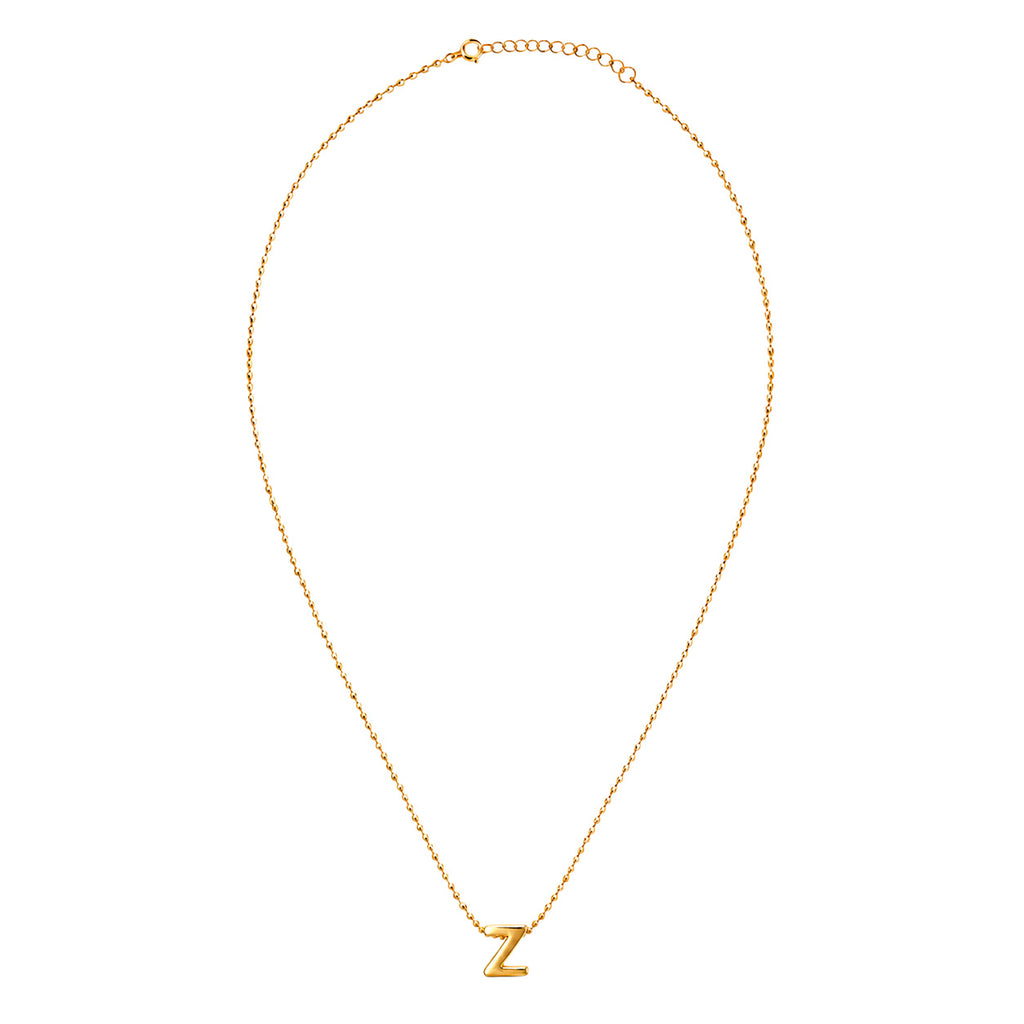 Collar Letra Z Plata .925 con Baño de Oro 18K