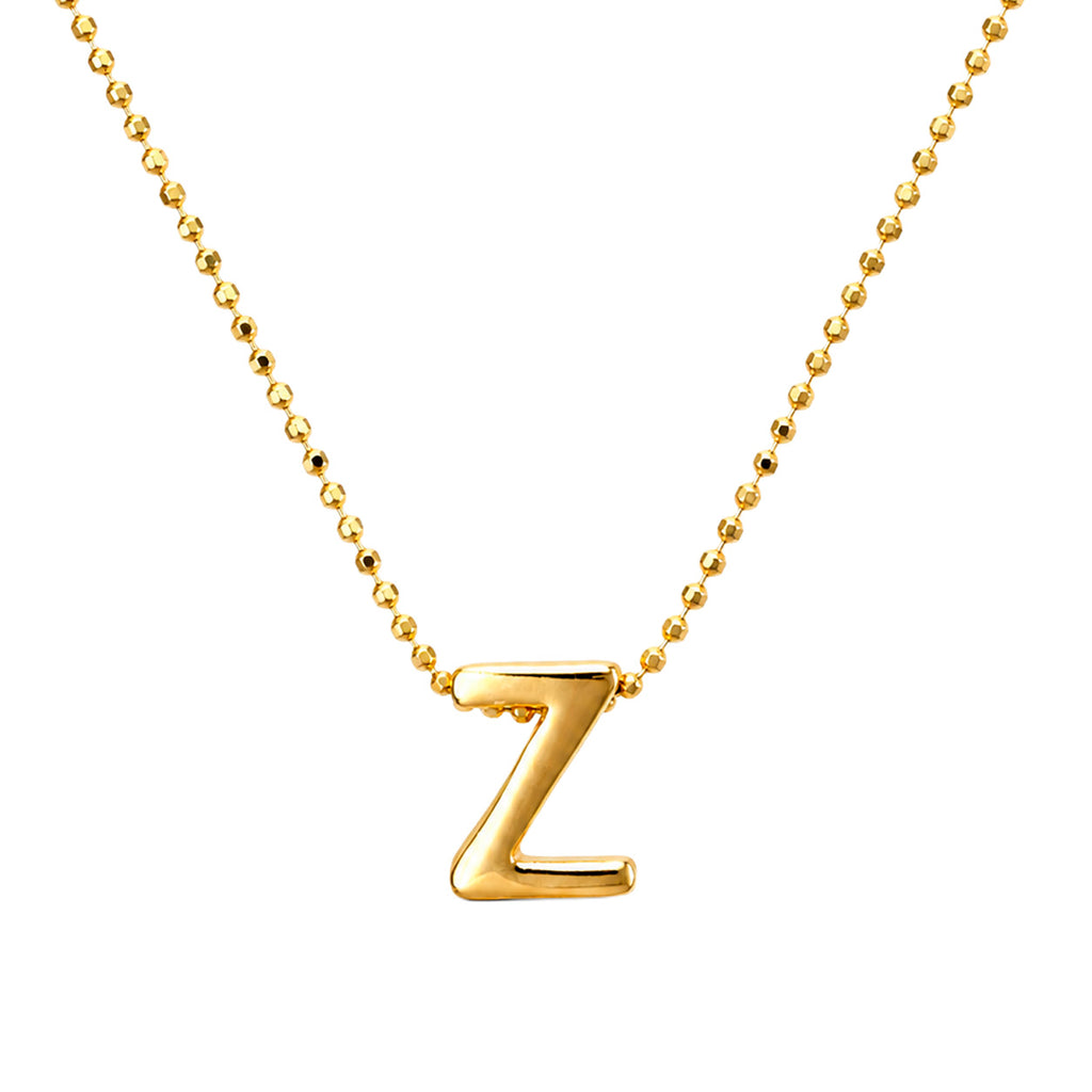 Collar Letra Z Plata .925 con Baño de Oro 18K