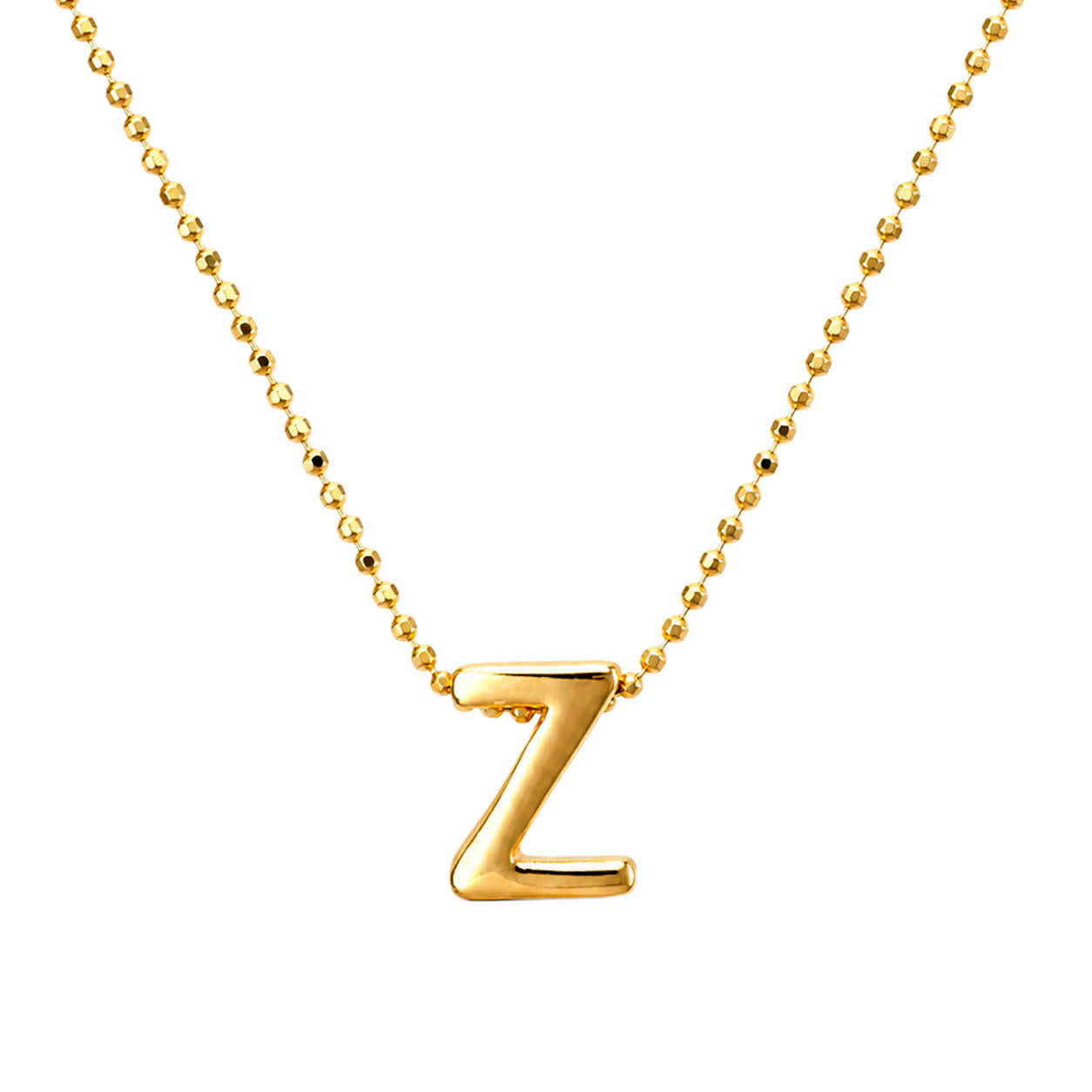 Collar Letra Z Plata .925 con Baño de Oro 18K