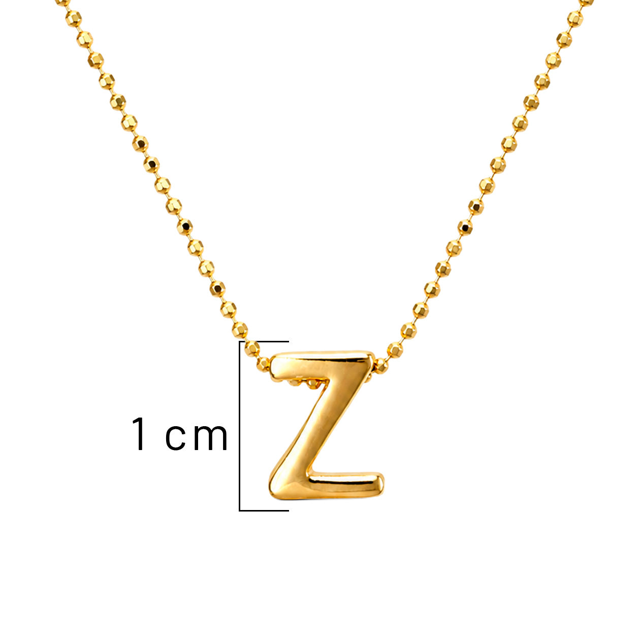 Collar Letra Z Plata .925 con Baño de Oro 18K